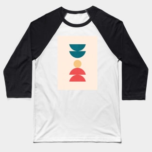 Colorful - Minimalist Geometric Shapes Baseball T-Shirt